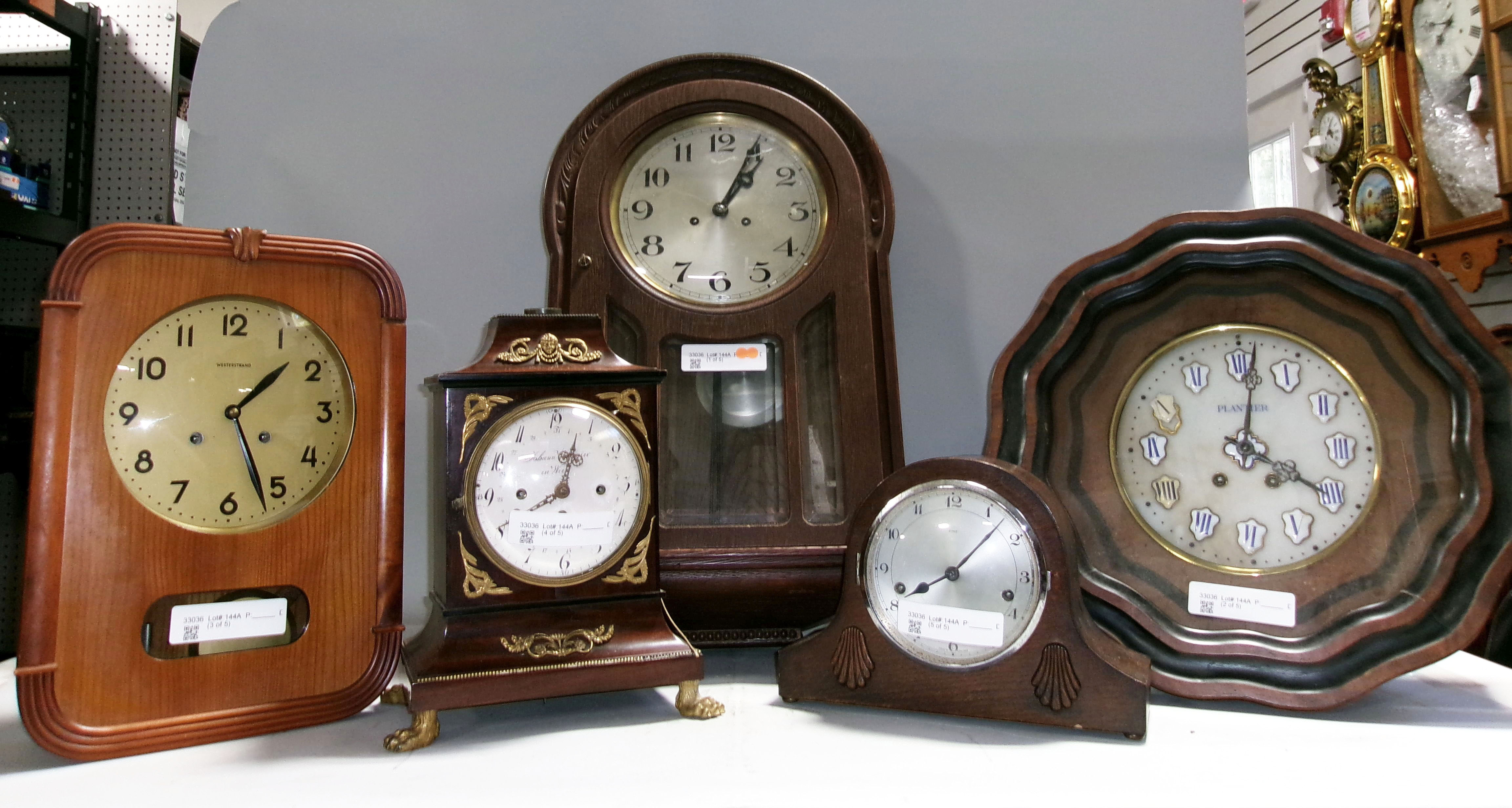 Redwood Burl Wood Clock Mantle Desk Office Gifts for Men 2 Tone