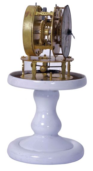 Terryville Mfg. Co., Terryville, Conn., 30 hour, time torsion pendulum candlestick novelty timepiece.