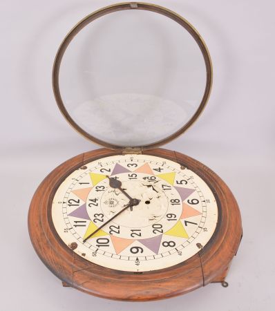 Couaillet Freres, France for Bailey, Banks & Biddle, Philadelphia, carriage clock, 8 day, time and strike, spring-driven movement with lever escapement in a polished brass Anglaise case with five beveled glasses, white porcelain dial with Arabic numerals and blued steel Breguet hands, all in original leather carrying case.