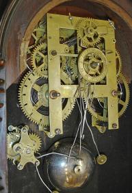 Welch, Spring &Co., Forestville, Conn., "Parepa" shelf clock with a spring driven 8 day time, strike and alarm movement in a rosewood case.