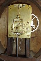 Unsigned Boston, Massachusetts, 8 day, weight driven brass movement patent or banjo timepiece