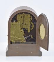 Seth Thomas Clock Co., Thomaston, Conn., "Chime Clock No. 11", 8 day, time and strike spring driven brass movement 5-bell Sonora Chime shelf clock.