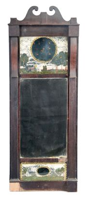 Joseph Ives, New York, mirror wall clock case only.