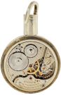 Hamilton Watch Co., Lancaster, Penn., "992" explorers watch, 16 size, 21 jewels, stem wind and lever set, 5 adjustments, straight line damascened, nickel plate movement with lever escapement, Guillaume style bimetallic balance, gold jewel settings, gold timing screws and whiplash micrometric regulator in a silver, screw back, bezel and pendant, open face explorers case and Montgomery Arabic numeral, double sunk, white enamel dial, blued steel spade and poker hands, serial #1284174, c1920.