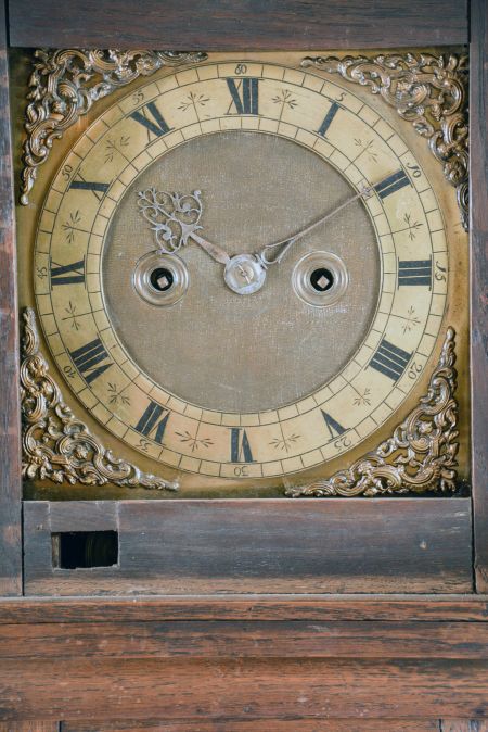 Tall Clocks- 2 (Two) England, time and bell strike, weight driven: (1) Edw. Bates, Cuckfield, 30 hour; (2) 8 day, unsigned