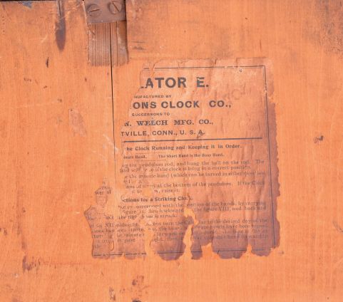 Clocks- 3 (Three) American wall clocks, 8 day, spring driven in oak cases: (1) Wm. L. Gilbert Clock Co. school house, time and strike; (2) Sessions Clock Co., store regulator, time only with calendar; (3) E. Ingraham & Co., store regulator, time only