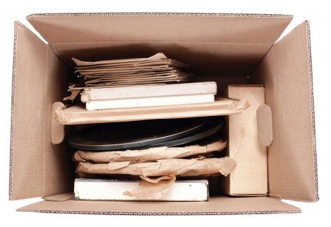 3 (Three) Boxes of Instrument Parts: lot includes sextant sun shades and mirrors, pelorus and compass dials, gyrocompass parts, many sextant telescopes, reflecting prisms for telescopic alidades, micrometer drums for sextants, barometer tubs and dials, and more.