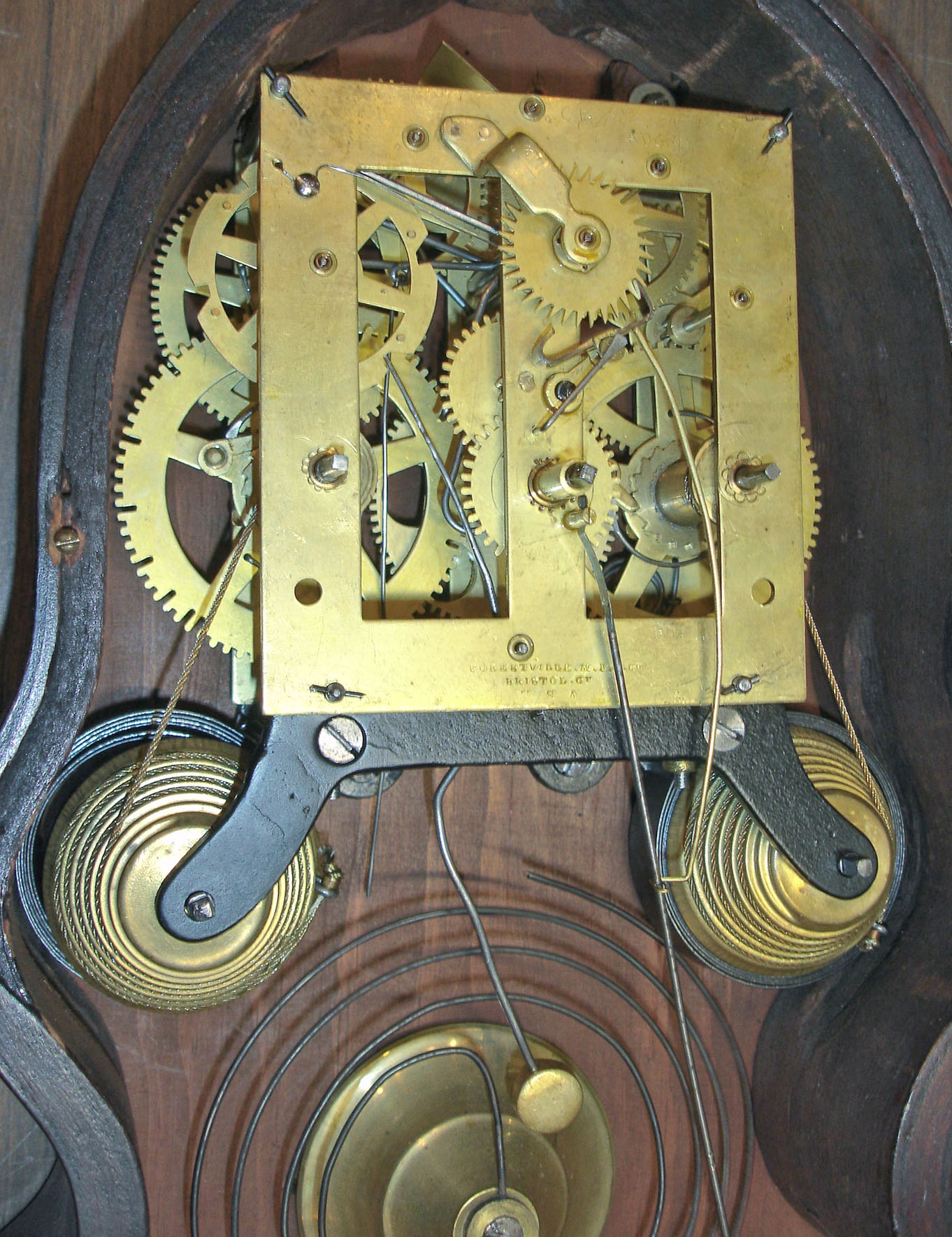 J.C. Brown, Forestville Mfg. Co., Bristol, Conn., Acorn Shelf Clock