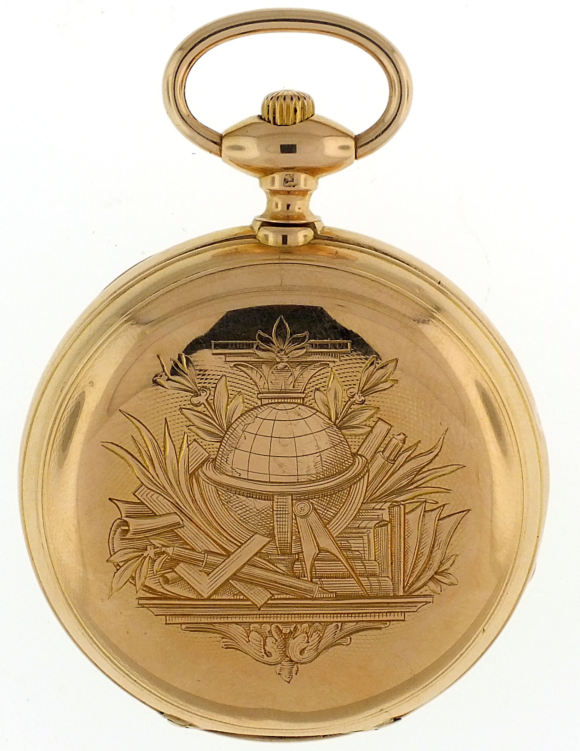 Rare Cover Winding Pocket Watch By B. Haas, Jeune & Cie